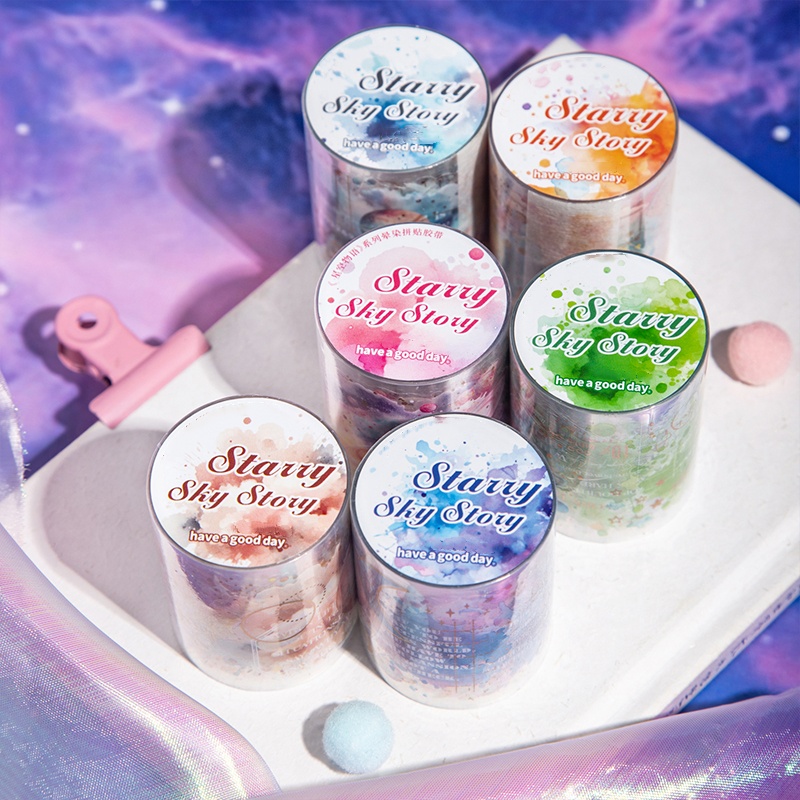 Art Craft Using Paper - 6-roll pack 5cm×200cm starry sky themed