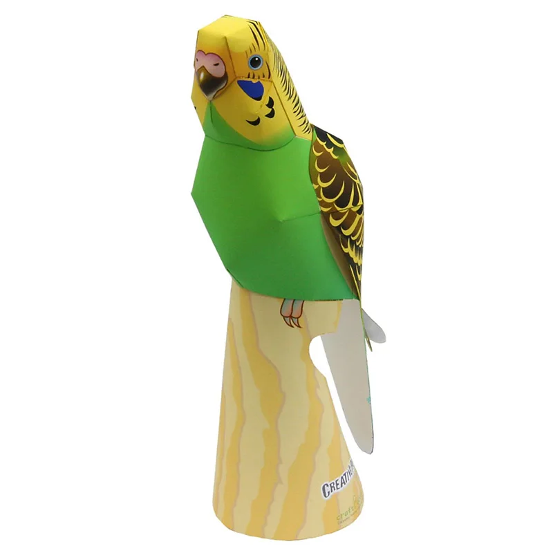 Art Craft With Cardboard - Budgerigar Parrot Bird Handmade Origami Art