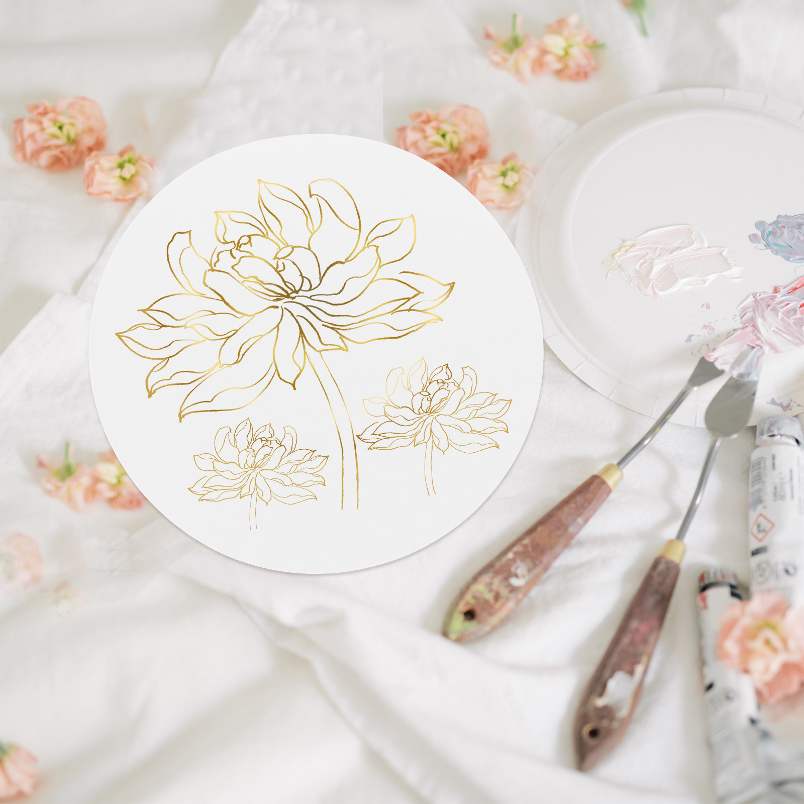 Art Craft With Cardboard - 20Pcs Round Calligraphy Cardboard Thick Thick