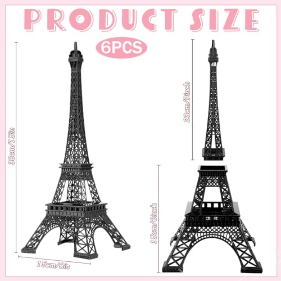 6 Pcs 15'' Eiffel Tower Statue - đánh giá và giá Art Craft Model