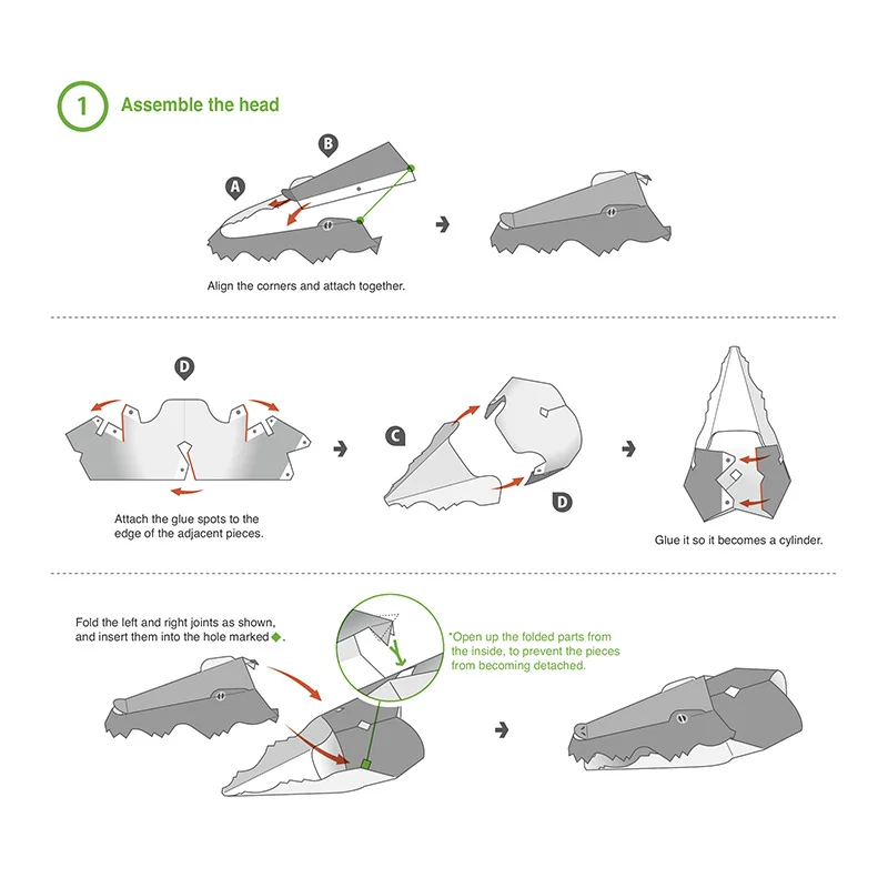 Crocodile Folding Origami Art  - đánh giá và giá Art Craft With Cardboard