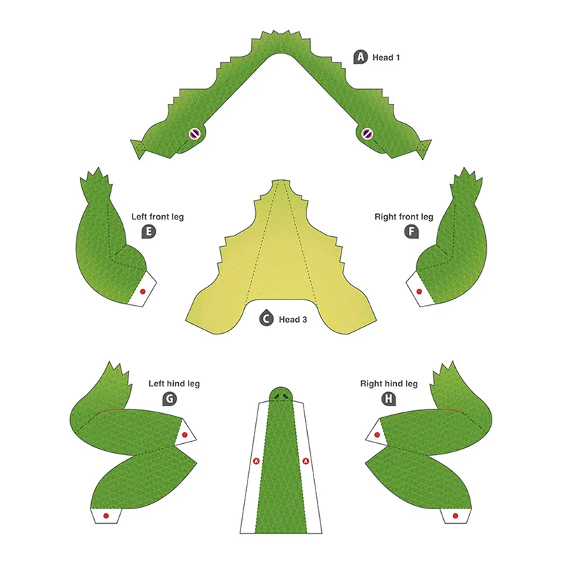 Crocodile Folding Origami Art  - đánh giá và giá Art Craft With Cardboard