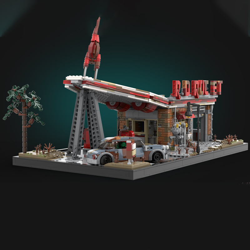 2168pcs MOC Red Rocket Fallout - đánh giá và giá Art And Craft Rocket