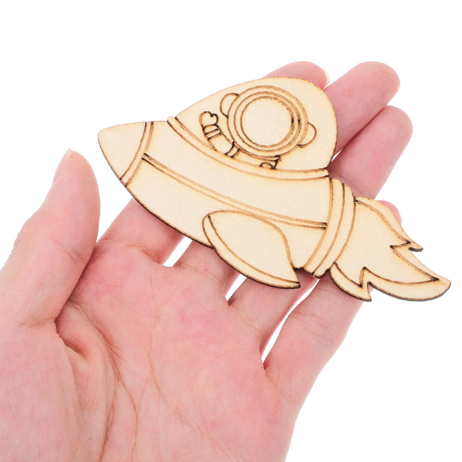 24Pcs Wooden Astronaut Rocket  - đánh giá và giá Art And Craft Rocket