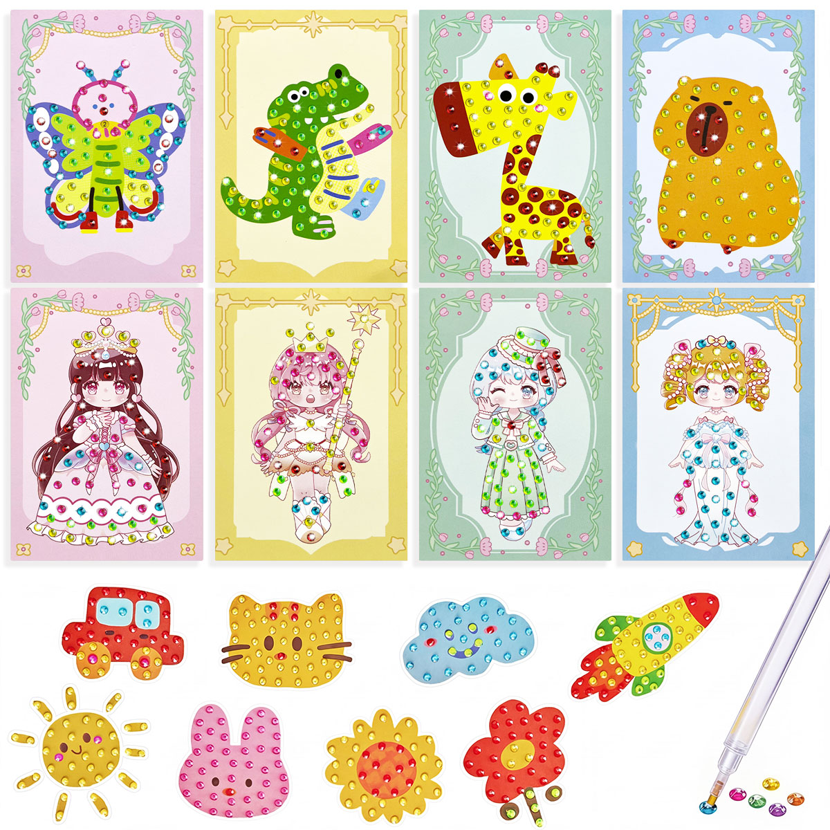 16 Pcs Gem Kit DIY Arts Crafts - đánh giá và giá Art Craft Easy