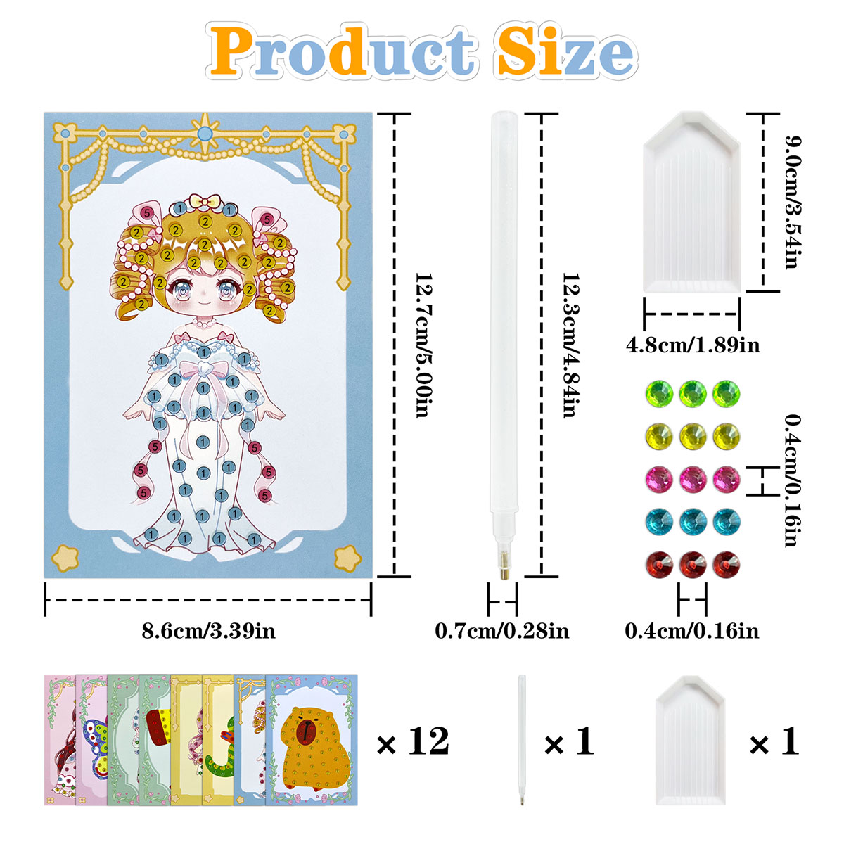 16 Pcs Gem Kit DIY Arts Crafts - đánh giá và giá Art Craft Easy
