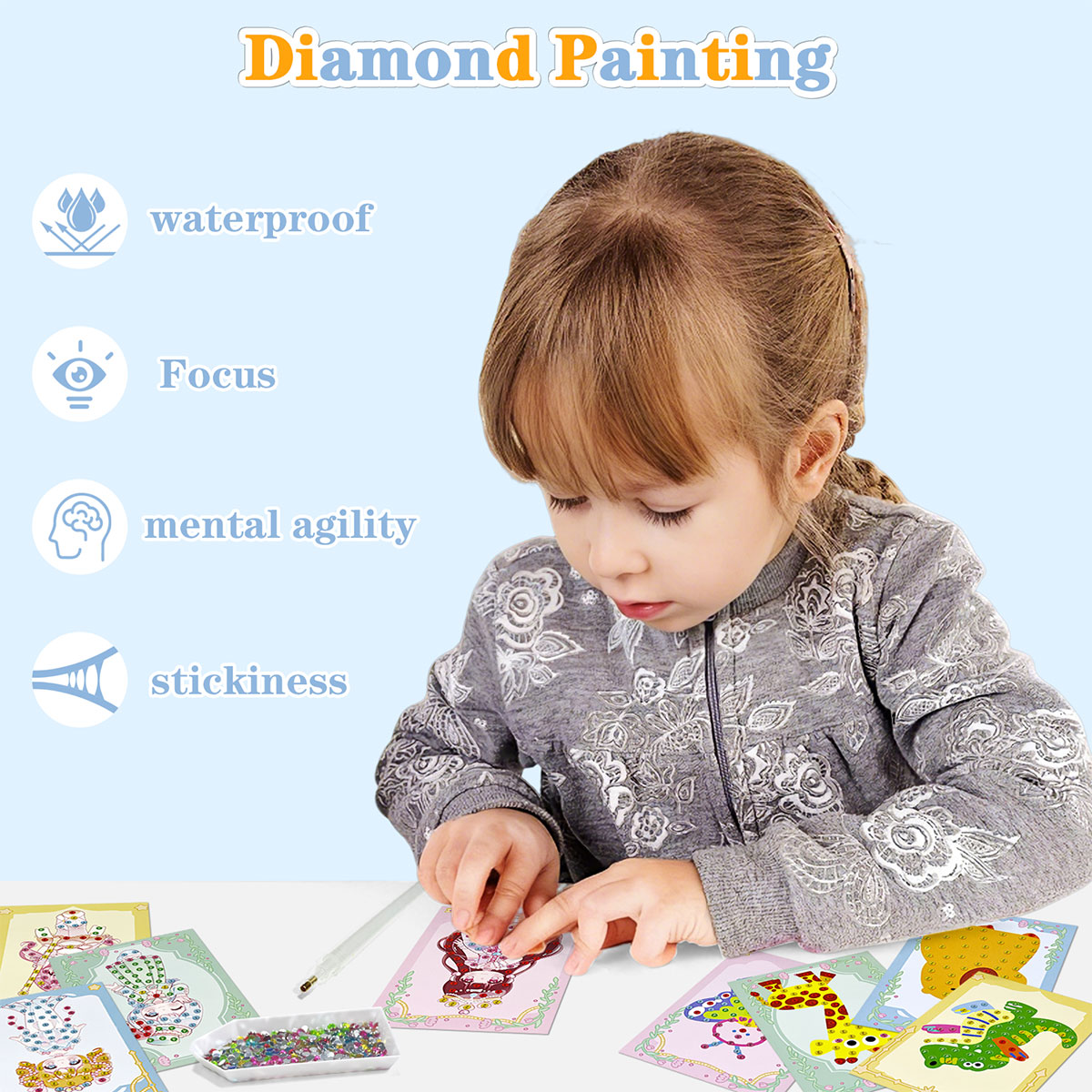 16 Pcs Gem Kit DIY Arts Crafts - đánh giá và giá Art Craft Easy