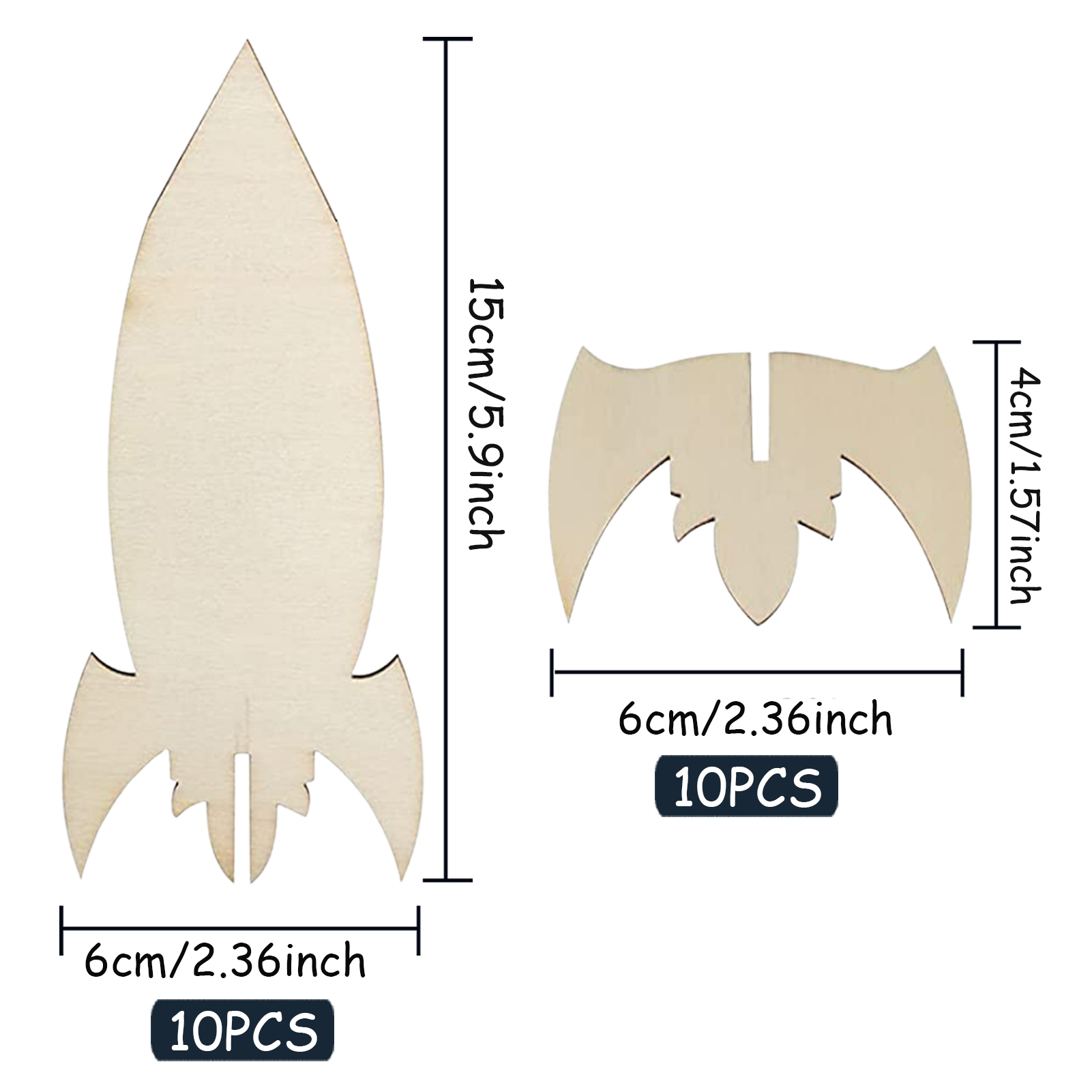 5PCS/10PCS wooden rockets DIY  - đánh giá và giá Art And Craft Rocket