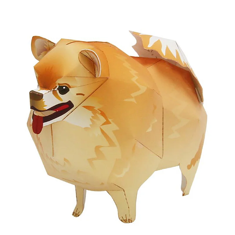 Pomeranian Dog Folding Origami - đánh giá và giá Art Craft With Cardboard