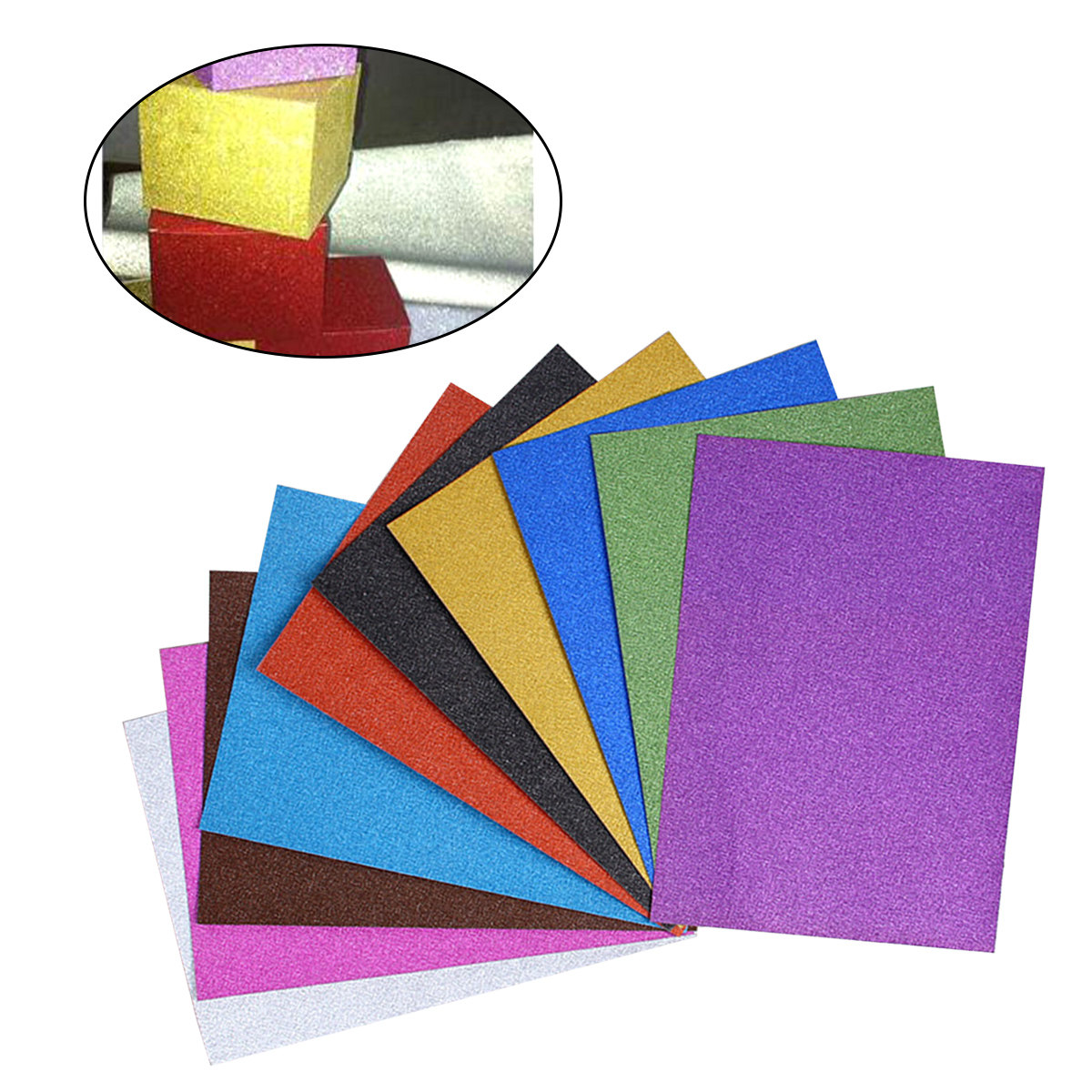 10Pcs Glitter Craft Paper DIY  - đánh giá và giá Art Craft House Making