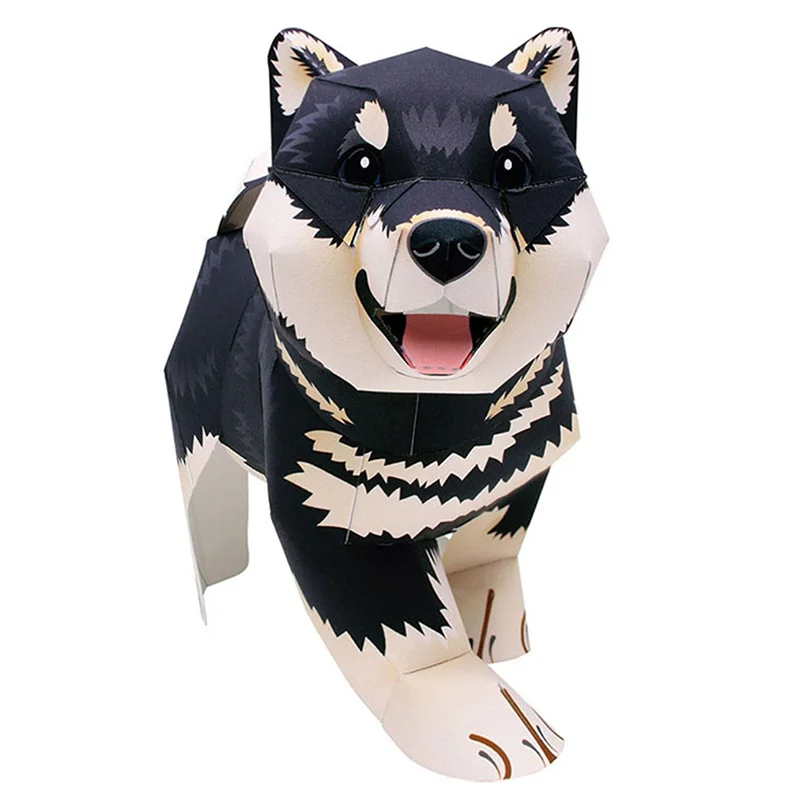 Black Shiba Inu Dog Handmade O - đánh giá và giá Art Craft With Cardboard