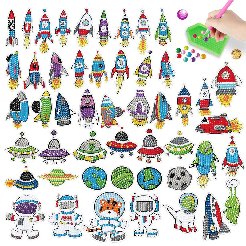Space Diamond Art Kit For Kids - đánh giá và giá Art And Craft Rocket