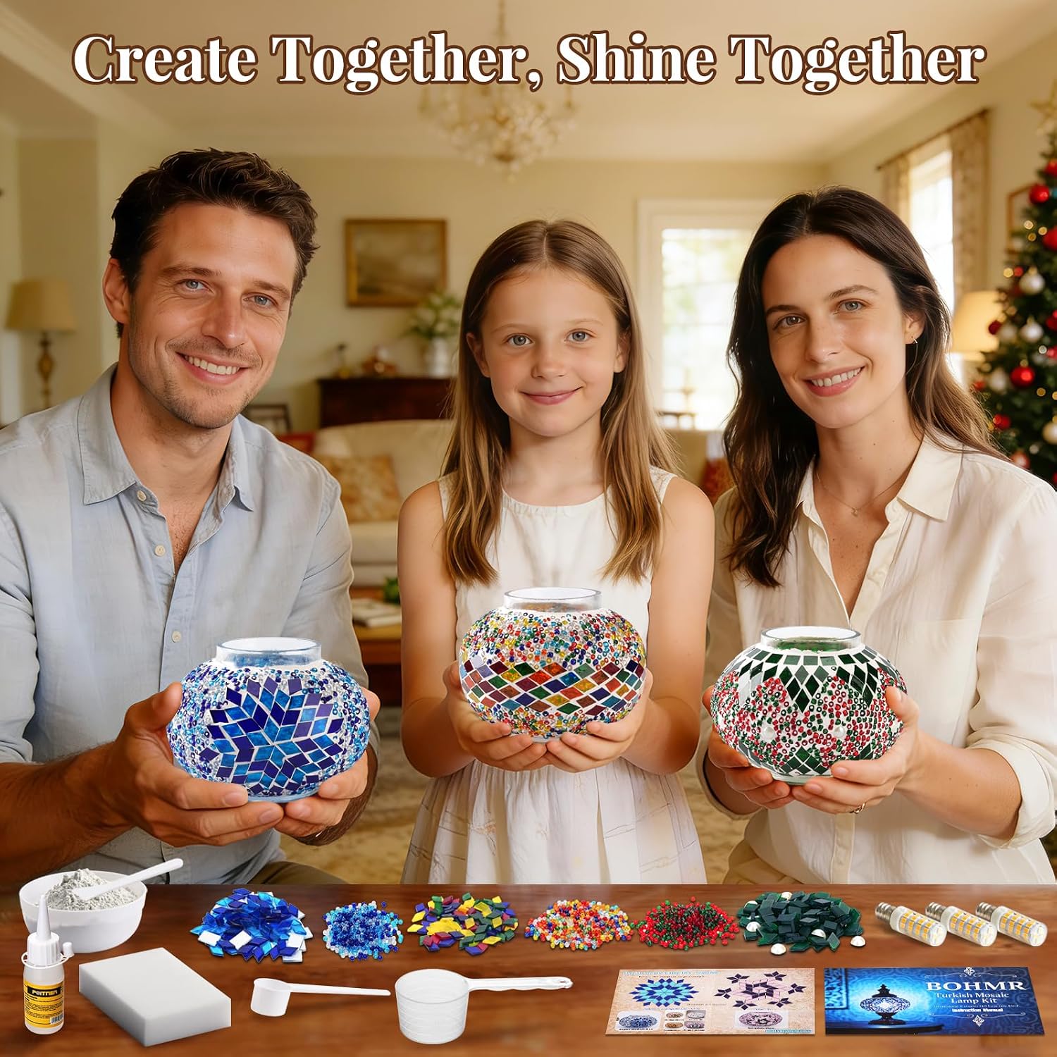 DIY 3 Globe Turkish Mosaic Lam - đánh giá và giá Art Crafting
