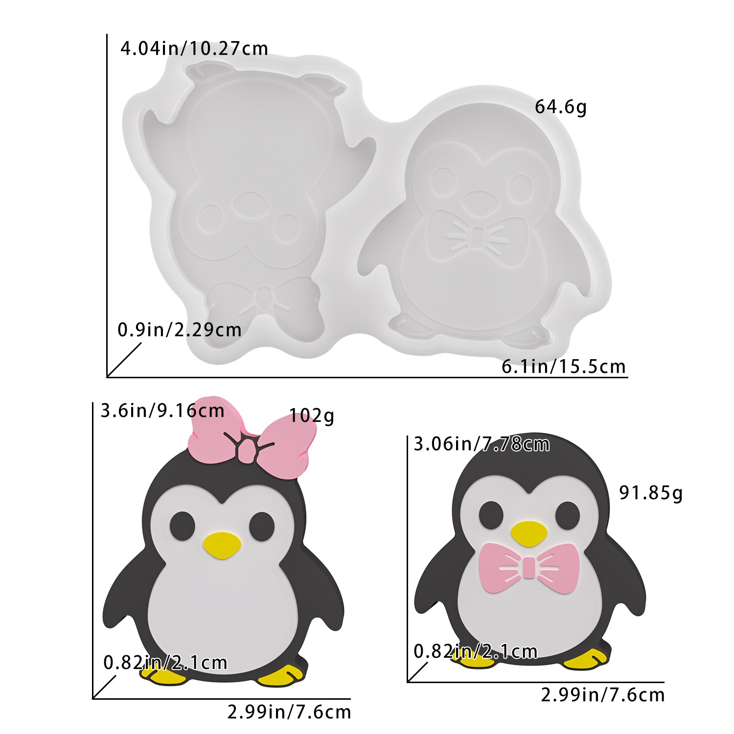DIY Penguin Couple Figurine Re - đánh giá và giá Art Craft Model