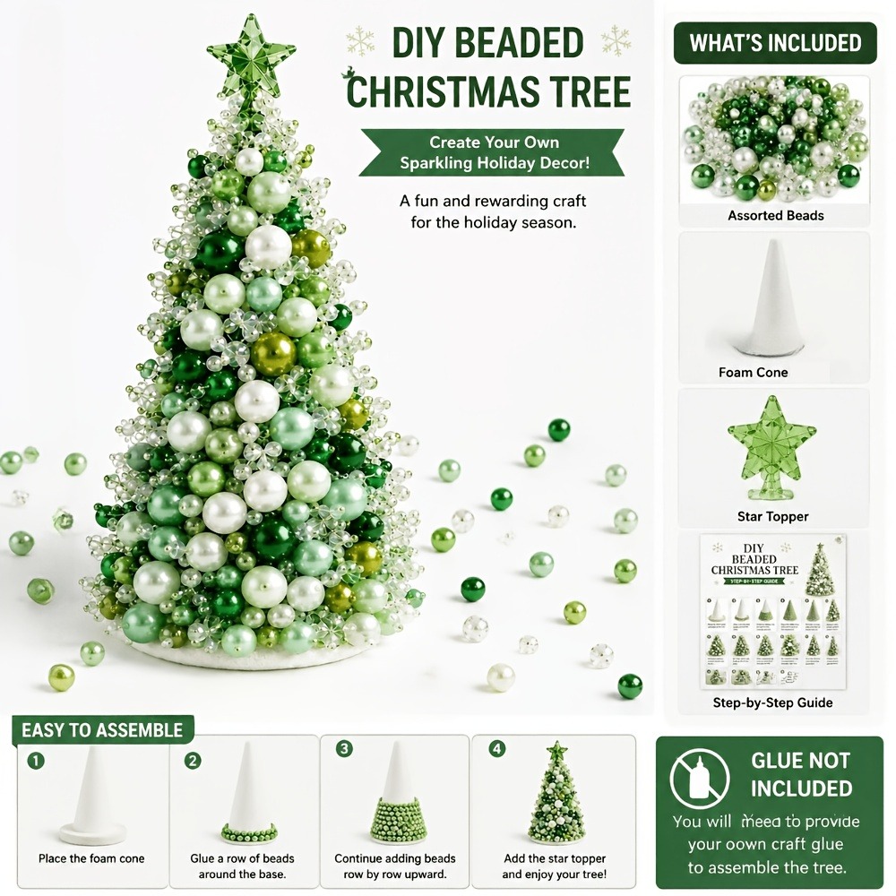 DIY Beaded Christmas Tree Kit, - đánh giá và giá Art Craft Easy