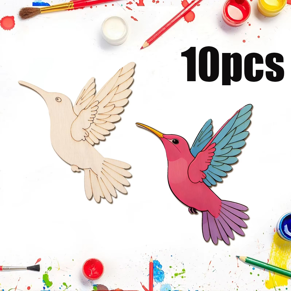 10pcs Unfinished Wood Animal B - đánh giá và giá Art Crafting