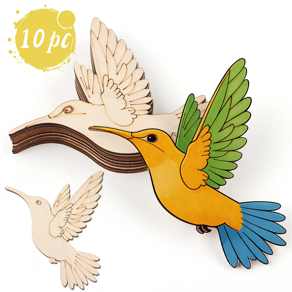 10pcs Unfinished Wood Animal B - đánh giá và giá Art Crafting