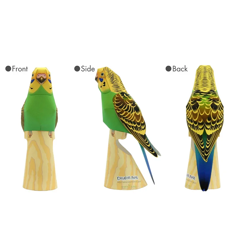 Budgerigar Parrot Bird Handmad - đánh giá và giá Art Craft With Cardboard