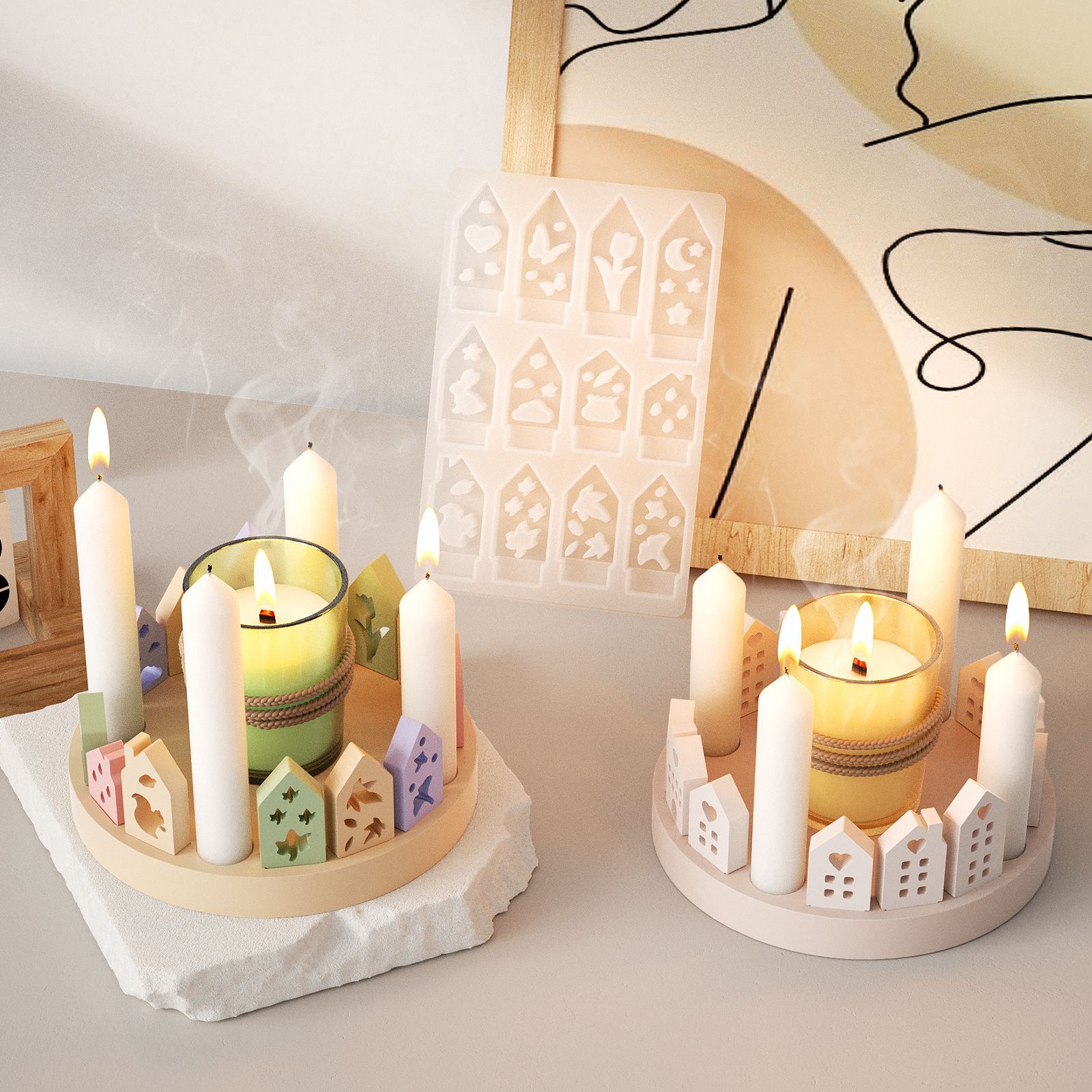 Hollow House Rabbit Candle Hol - đánh giá và giá Art Craft House Making