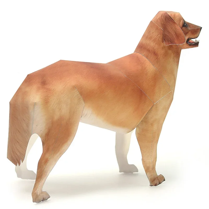 Golden Retriever Dog Paper Mod - đánh giá và giá Art Craft With Cardboard