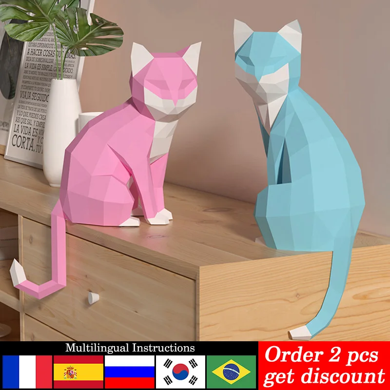 1 Pair Lovers Cat Animal Decor - đánh giá và giá Art Craft With Cardboard
