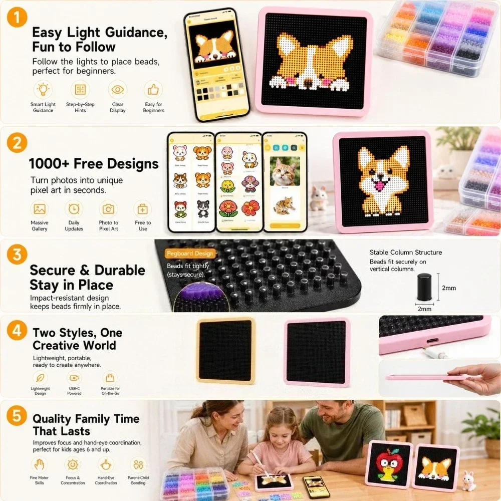 LED Smart Fuse Bead Pegboard,  - đánh giá và giá Art Crafting