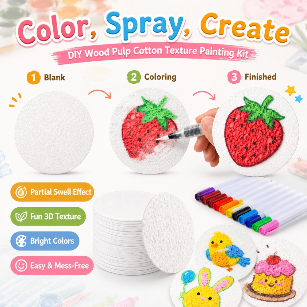 Kids Sponge Canvas Board 3D Pu - đánh giá và giá Art Craft Using Paper