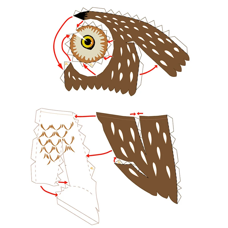 Little Owl Origami Art Mini 3D - đánh giá và giá Art Craft With Cardboard